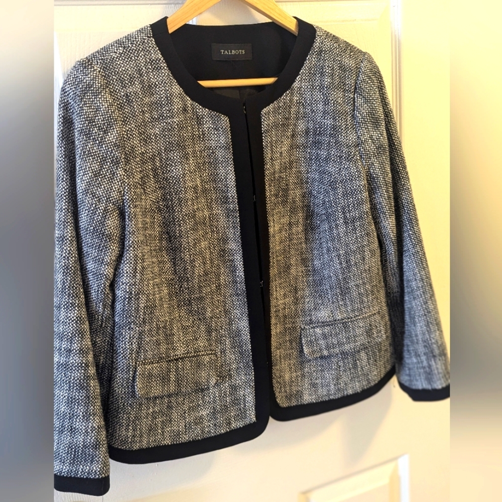Talbot's tweed blazer jacket